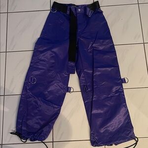 Current Mood Violet Cargo Pants with Ebony Details